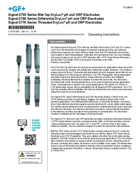 Thumbnail of document Manual - 2774-2777 Threaded pH/ORP Electrodes